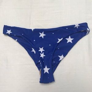 Very Cheeky Cobalt Blue White Stars Bikini Bottom